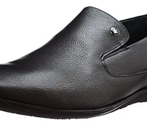 Louis Philippe Men's Black Leather Formal Shoes - 10 UK/India (44 EU)