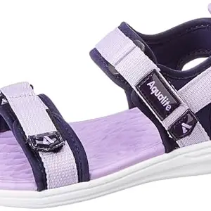 Aqualite Women ANGEL-103 Sandal, Purple N.Blue, 6 UK/India
