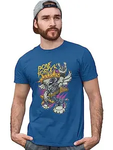 bag It Deals Bone to Rock, Round Neck Tshirt (Blue T) - Foremost Gifting Material for Your Friends and Close Ones