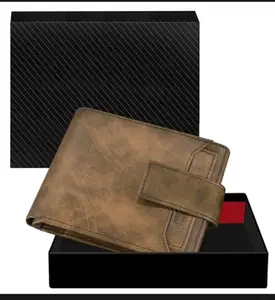 KCK INTERNATIONAL Lorem Brown Removable Card Holder Bi-Fold Premium Faux Leather 7 ATM Card Slots Wallet for Men WL23-B