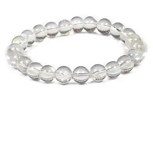 numeroastro Natural & Original Crystal | Sphatik Stretchable Round Beads Bracelet For Men & Women (1 Pc)