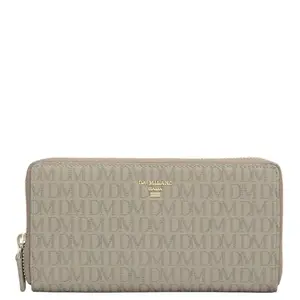 Da Milano Zip Leather Wallet for Women - Chalk
