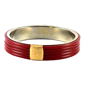 MAYA FASHION Red Plain Acrylic-Brass Bangle Elegant Extra Large Size Bangle | Perfect Fit for Plus Size banglesTrendy and Comfortable Fit for woman and girls | (Sku-ban1441)