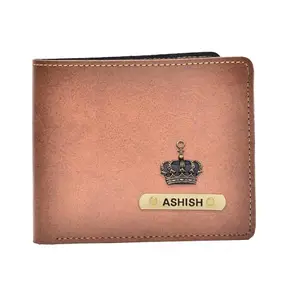 YOUR GIFT STUDIO Classy Leather Customized Men's Wallet - Tan