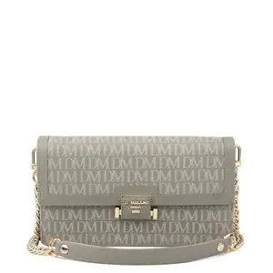 Da Milano Leather Sling Wallet for Women - Grey (10004A)