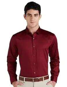 Van Heusen Men's Cotton Solid Slim Fit Shirt