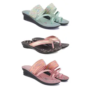 Women's Sandals | Lightweight Wear| Stylish & Easy to Wear For Women'S PCV-SAN-(3-COMBO)-1954-1956-1950-7