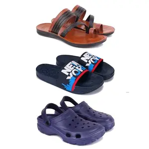 DRACKFOOT Men's Sandals | Lightweight Wear| Stylish & Easy to Wear For Men's GRT-SAN-(3-COMBO)-3151-1587-3121-9