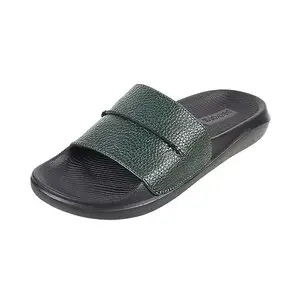 Mochi Men Green Synthetic Leather Slider UK/11 EU/45 (207-29)