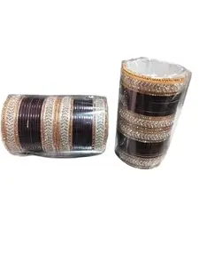 Latest Beautiful and Durable Coloured Bangles for Weddings, Functions, Puja, (Cubic Zirconia Chudas, 2.6)
