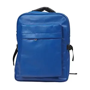 pranjals house Leather Bag Blue 15.6 Inch Laptop Backpack/School Bag/College Bag