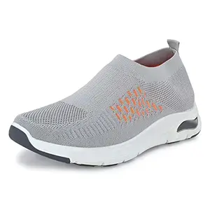 Klepe Men's Running Shoes(Grey Orange 10 UK ST-M-2095B)