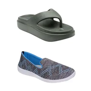 ZENWEAR Extra Soft Classic Casual wear with Ultra Soft Flexibility Technology Heels for Women's/Girl's(6111+1544) Multicolor