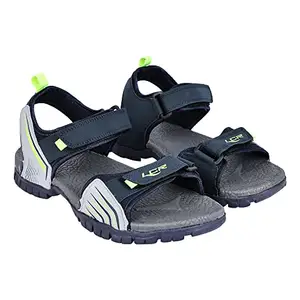 Lancer EARTH-62NBL-PGN Men's Navy Blue/Parrot Green Outdoor Sports Sandals & Floaters