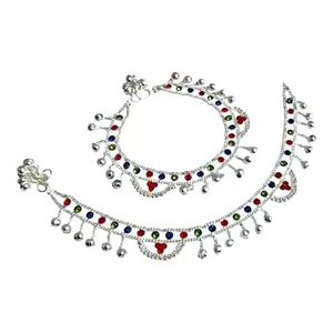 Multi-Coloured Crystal Jewellery Set, 2 Pieces, Floral Design A014