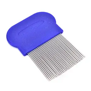 AlexVyan Terminator Lice Comb No Nit Hair Rid Headlice Superdensity Stainless Steel Metal Teeth Remove Nits Brush Comb (Model 1)