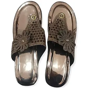 Women's golden platform heels (numeric_8)