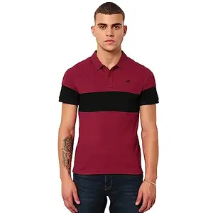 Lee Men's Slim Fit Shirt (LMTS004687_Red