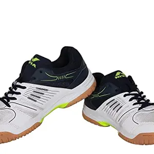 NIVIA 147NB03 Polyester Gel Verdict Badminton Shoes, Size 3 (Navy Blue)