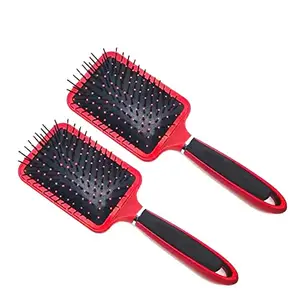 Glamlooks Professional Rectangular Cushion Paddle Hair Brush Large Paddle Cushion Hair Brush for Blow-Drying & Detangling - Comfortable Styling, Straightening & Smoothing - (Pack of 1)
