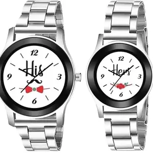 Stainless Steel Chain Strap Analog Wrist Watch for Couple Watch Boy & Girls
