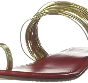 Signature Sole Women's Flats Red Fashion Sandals - 4 UK (37 EU) (7 US) (SS2352_37)