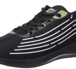 Aqualite Men George Shoes, Black/Fl.Green, 8 UK/India