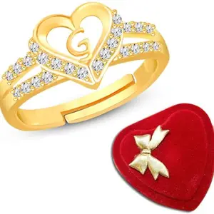 HeartAlphabet'G'ValentineRingPromiseProposeEngagementWeddingAnniversary(HC352-HeartBoxGold(G) AlphabetHeartRing)