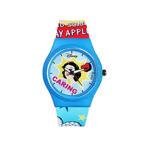 Disney Princess Wrist Watch Princess Caring Blue Cute Round Analogue Wrist Watch Multicolor Kids Birthday Gift for Girl Age 3 to 12 Years