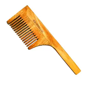 BlackLaoban Handmade Wooden Combs Big Size Kacchi Neem Wood Comb Set - Neem Comb Combo For Men & Women Hair Growth - Anti Dandruff, Detangling Hair Fall Control Kanghi Large Tooth