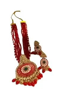 Latest Stylish Stone Studded Jewellery Set for Women |Festive Wedding Party Necklace Earrings|JS_227|