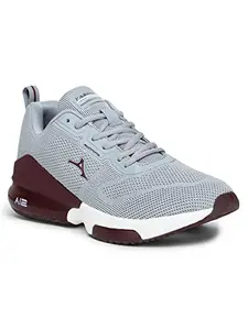 ABROS Men's AI 2 N ASSG1015N Sports Shoes -L.Grey/Maroon-8UK
