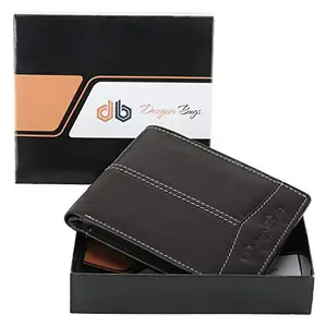 Designer Bugs Men's Genuine Leather Wallet Brown