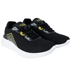 Lancer Mens ACTIVE-115 Black Running Shoe - 8 UK (ACTIVE-115BLK-YLW-8)