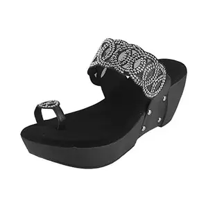 Metro Metro Women Black Fashion Sandals-7 UK/India (40 EU) (35-3124-11-40)