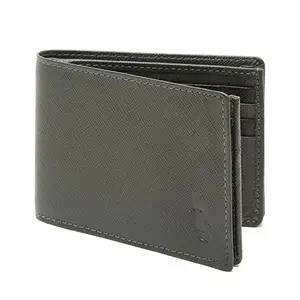 LOUIS STITCH Safiano Leather Bifold Wallet for Men | Grey RFID Blocking Wallet Purse with 8 Card Slots, 1 Zip Pocket for Coin and 2 Main Compartments (WL-SF_GY)