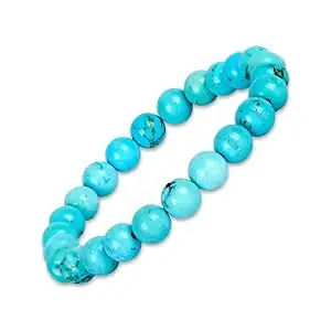 GEMSMANTRA Natural Gemstone 8 mm Bracelet for Men & Women | Stretchable Crystal Beads | Spiritual Meditation Bracelet | Regular & Mahashivratri Energized Variants