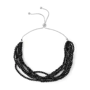 Ornate Jewels 925 Silver Black Spinel Layered Beads Bracelet for Women & Girls | With Certificate of Authenticity and 925 Stamp | Life-time Warranty*