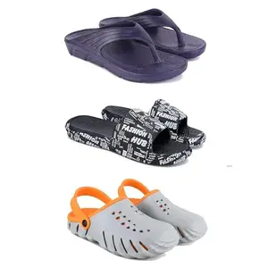 DRACKFOOT Men's Sandals | Lightweight Wear| Stylish & Easy to Wear For Men'S GR-SAN-(3-COMBO)-3153-3103-3150-7