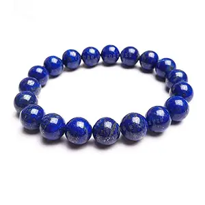 Young & Forever Gift Reiki Fengshui Natural Healing Crystal Beads Gemstones Triple Protection Lapis Lazuli Bracelet 10mm