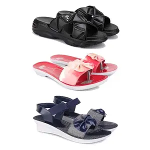 Women's Comfortable Sandal,Casual Lightweight Sandal for Everyday Wear | TBS-(3-COMBO)-1889-1964-1972-7-EURO-38