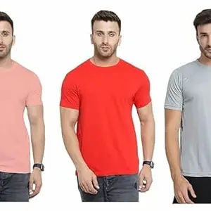 Modern Must-Have: Solid Men's T-Shirt Pack of 3_XL Multicolour