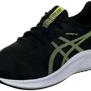 ASICS Mens Patriot 13 Black/Bright Yellow Running Shoe - 9 UK (1011B485.008)