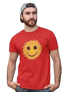 Danya Creation Smiley Face with Many Emoticons T-Shirt (Red) - Clothes for Emoji Lovers - Suitable for Fun Events - Foremost Gifting Material for Your Friends and Close Ones