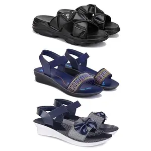 Women's Comfortable Sandal,Casual Lightweight Sandal for Everyday Wear | (COMBO-3)-1889-1935-1972-5-EURO-36