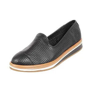 Metro Women Black Synthetic Loafers (75-1052-11-38) Size (5 UK/India (38EU))