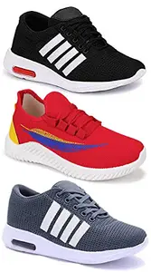 WORLD WEAR FOOTWEAR Men's (9063-9287-9064) Multicolor Casual Sports Running Shoes 6 UK (Set of 3 Pair)