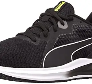 Puma Unisex Twitch Runner Jr Black White Running Shoe-6 Kids UK (38453701)