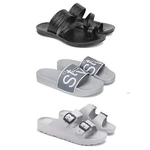 DRACKFOOT Men's Sandals | Lightweight Wear| Stylish & Easy to Wear For Men's GR-SAN-(3-COMBO)-3152-1589-3114-7