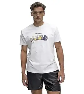 RINO7 Men’s Premium 240 GSM 100% Cotton Graphic Printed T Shirt | Regular Fit Heavyweight | Round Neck Casual Streetwear | Trendy, Luxury & Stylish T Shirt for Men Summer Fashion